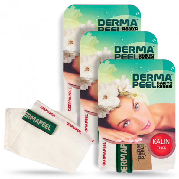 Dermapeel Kalın Floş Banyo Kesesi 3lü Set ürün görseli 1