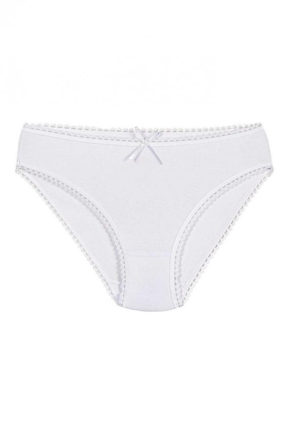 12 Adet Yıldız Bayan Modal Dantelli Bikini Külot Beyaz 3900 ürün görseli 1