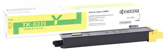 Kyocera Mita TK-8315 Orjinal Sarı Toner Taskalfa 2550ci ürün görseli 1