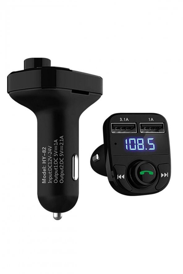 Car X8 Araç Fm Transmitter 5.0 Bluetooth Usb Mp3 Sd Kart Çakmaklık Girişli Oto Müzik Çalar ürün görseli 1