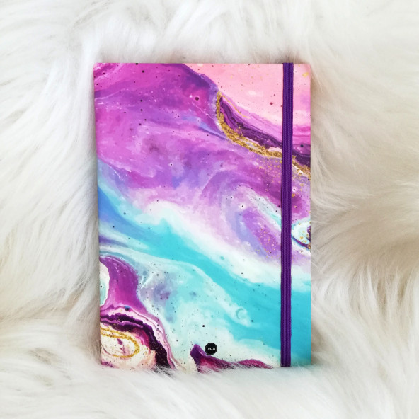 Renkli Galaxy Lastikli Defter ürün görseli 1