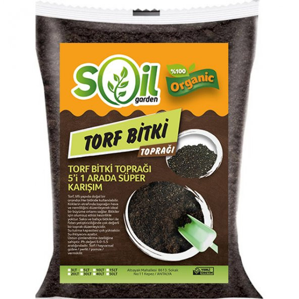 Soil Garden Torf Bitki Toprağı 5İ Bir Arada Süper Karışım 5 lt ürün görseli 1