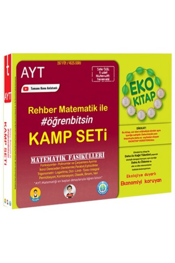 AYT Matematik Fasikülleri Seti EKO - 9 Fasikül 1 Deneme - Tonguç Yayınları ürün görseli 1