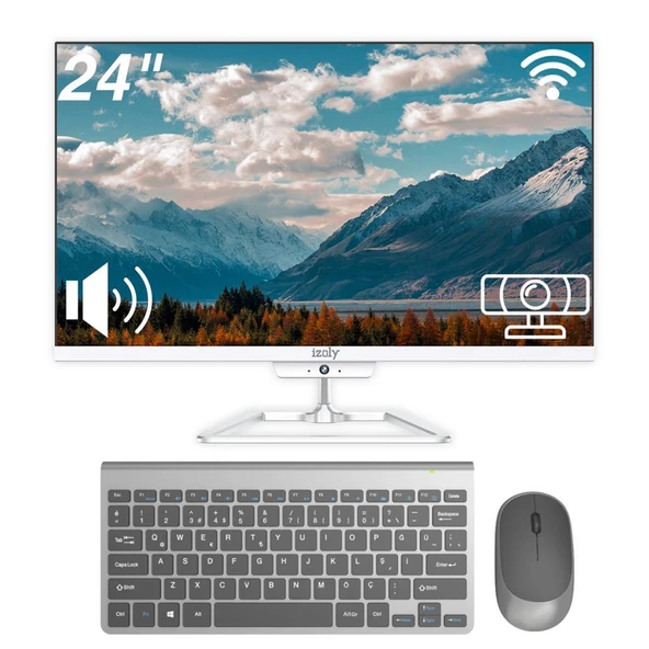 A708 i7 2600 3.80 GHz 8GB 256GB  SSD Freedos 24" FHD All In One Bilgisayar ürün görseli 1