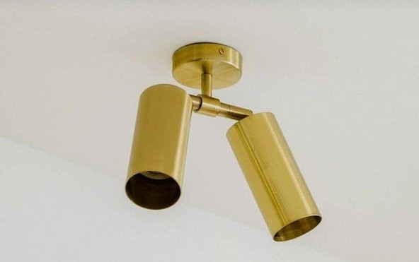 MYLİGHTS MAT ALTIN LED SPOT  İKİ HAREKETLİ APLİK AVİZE ARMATÜR  GÜNIŞIĞI LEDLİ ürün görseli 1