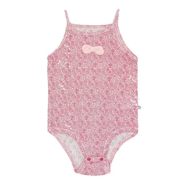 Bibaby Pink Flowers Jakarlı Bebek Badi - Pembe ürün görseli 1