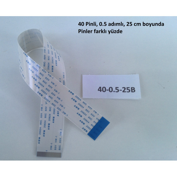 Awm 20624 80C 60V Vw-1 Flex Kablo 40Pin 25Cm 40-0.5-25B ürün görseli 1