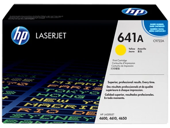 HP C-9722A  641A  Orjinal Sarı Toner Color LaserJet 4600 4650 ürün görseli 1