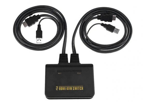 2 Port USB HDMI KVM Switch - Resim 2