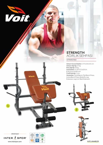 Voit Strength Ağırlık Sehpası - Resim 2