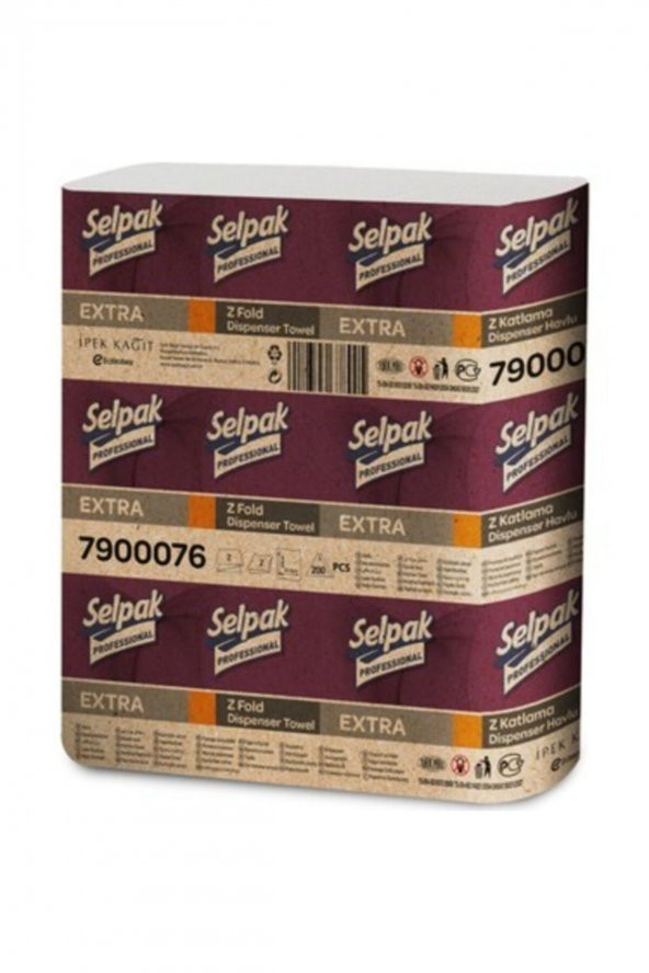 Selpak Extra Z Katlı Dispenser Havlu 6x 200 Adet ürün görseli 1