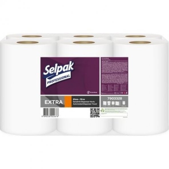 Selpak Hareketli Kağıt Havlu 21 cm x 70 M 6lı ürün görseli 1