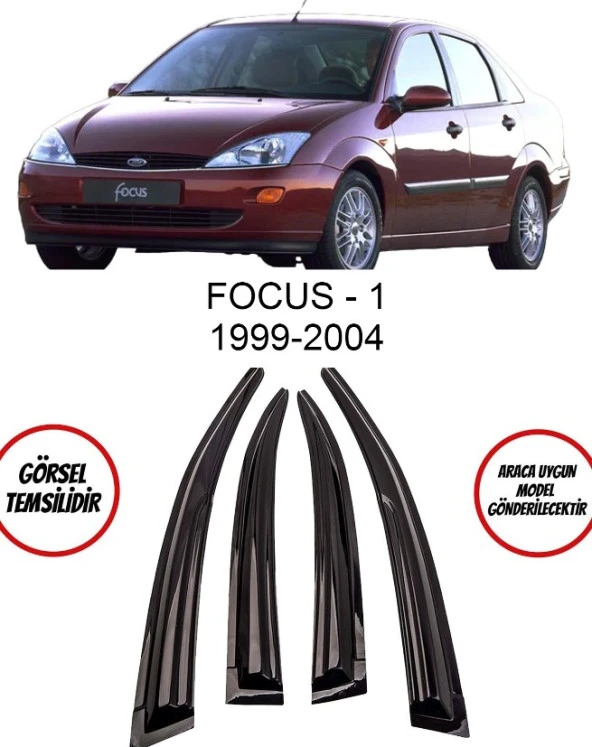 Ford Focus 1 Cam Rüzgarlığı 4lü Takım Hb-Sd ürün görseli 1
