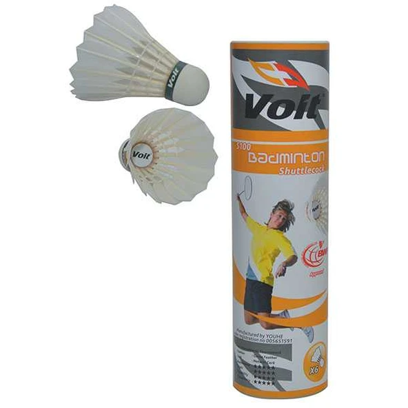 Voit S100 BWF Onaylı Badminton Topu (Kaz Tüyü) ürün görseli 1
