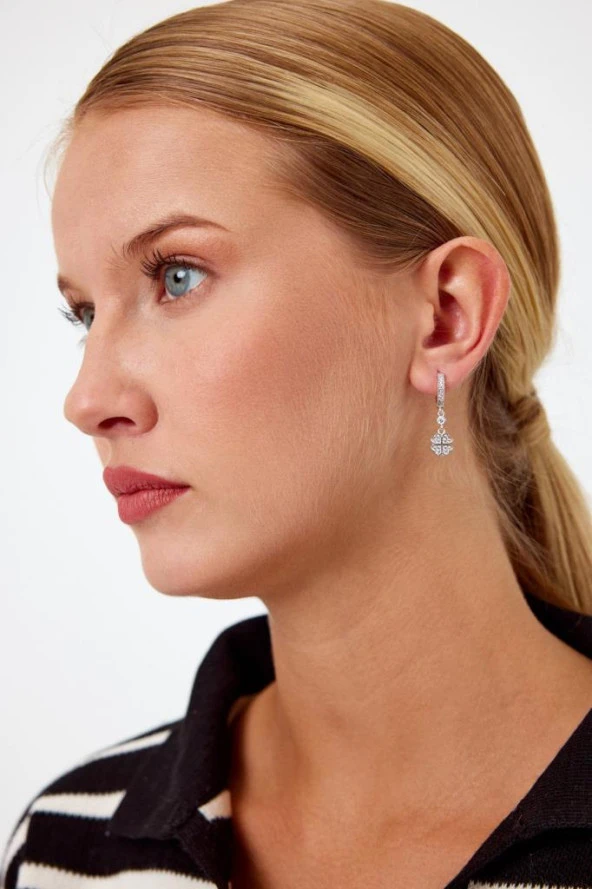 Yonca Model Gümüş Küpe - Resim 11