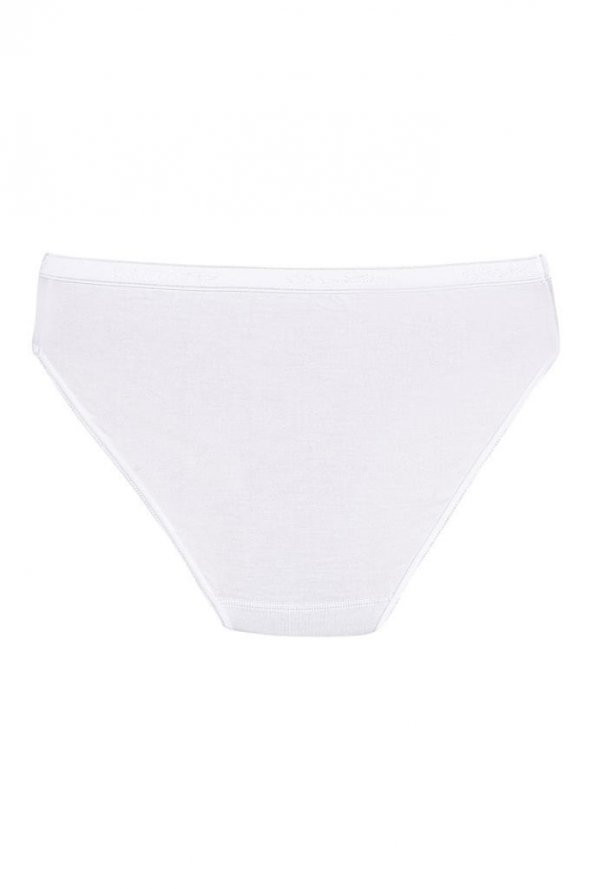 12 Adet Yıldız Bayan Bambu Bikini Külot Beyaz 3955 - Resim 2