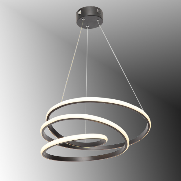 TT Aydınlatma TT301-SY  Yay Modeli Siyah Led Avize ürün görseli 1