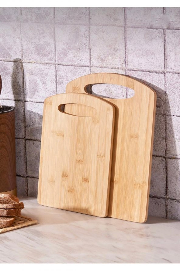 Bambu Antibakteriyel 2 Li Kesme Tahtası Kesim Panosu ürün görseli 1