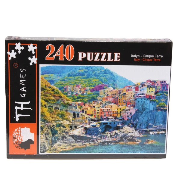 240 Parça Kutulu Puzzle - İtalya Manzarası! ürün görseli 1