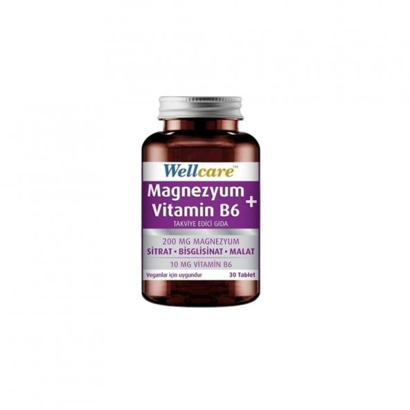 Magnezyum + Vitamin B6 İçeren Takviye Edici Gıda 30 Tablet ürün görseli 1