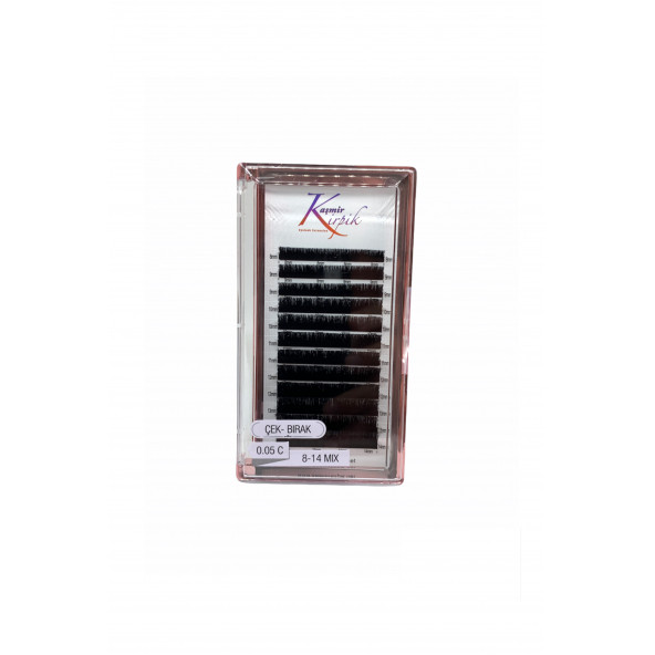 Kaşmir Kirpik Çek BIRAK C Kıvrım 0.05mm Mix Boy kirpik ürün görseli 1