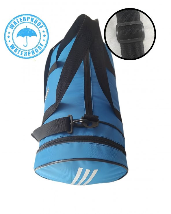 SEVBAGS 600 DENYE ÇİZGİLİ SİLİNDİR SPOR SEYAHAT ÇANTASI ürün görseli 1