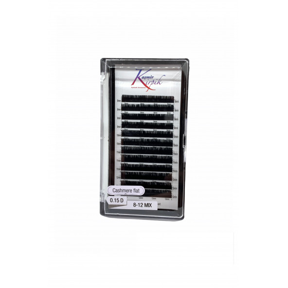 KAŞMİR KİRPİK Klasik D kıvrım 0.15 mm mix kutu kirpik ürün görseli 1