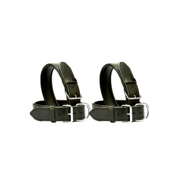 DESİNGSHOP 2li Deri Köpek Tasması 2,5x56 Cm Siyah dsg2215gz ürün görseli 1