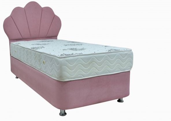 Ayba 100X200 TEK KİŞİLİK LÜX BAZA+FULL ORTOPEDİK YATAK+PAPATYA PUDRA BAŞLIK ürün görseli 1