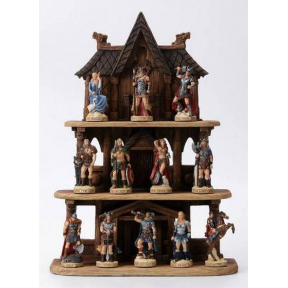 WISE Veronese Serisi-Wise Mitoloji & Tarih-NORSE MT STANDLI 12 LI SET-30*9*41 CM. ürün görseli 1