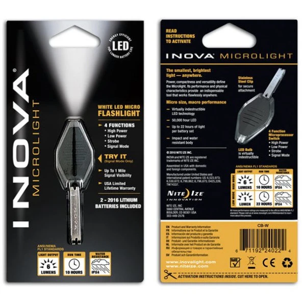 Inova Microlight Micro Led Beyaz Işık Şeffaf Gövde ürün görseli 1