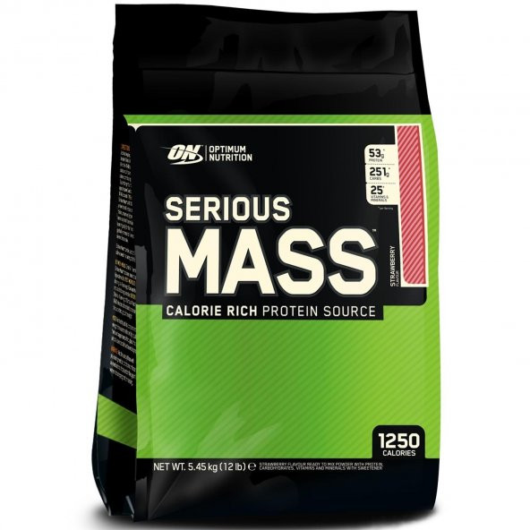 Optimum Nutrition Serious Mass Strawberry 5450GR ürün görseli 1