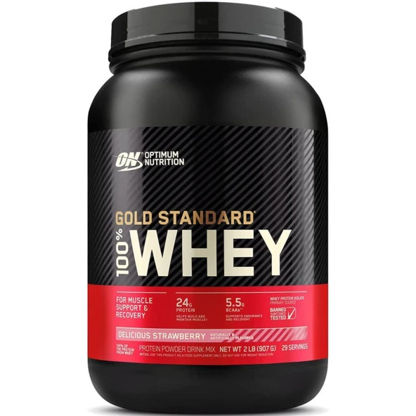Optimum Gold Standard Whey Protein Tozu Çilek 908GR ürün görseli 1