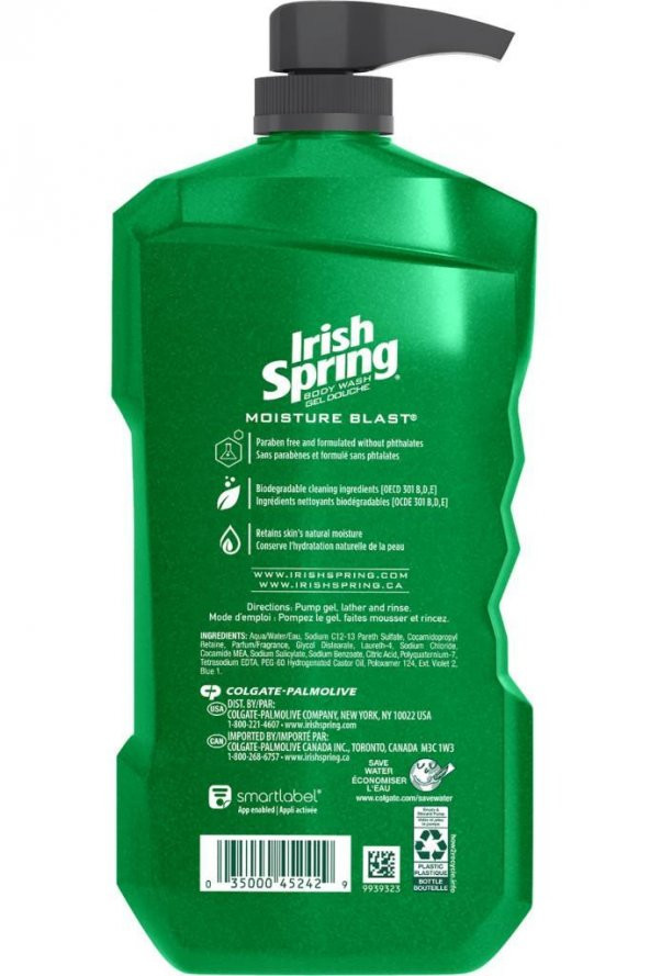 Irish Spring Moisture Blast Vücut Şampuanı 946ML - Resim 2