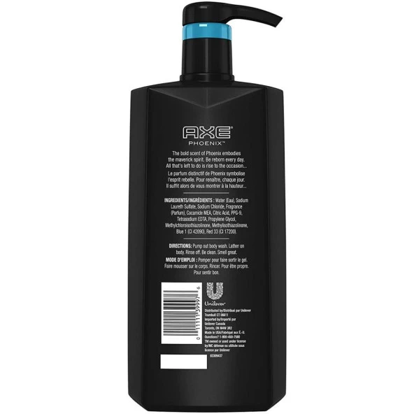 Axe Phoenix Clean Fresh Vücut Şampuanı 828ML - Resim 2