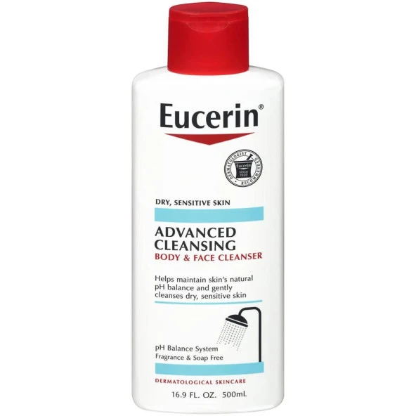 Eucerin Advanced Cleansing Vücut ve Yüz Temizleyici 500ML ürün görseli 1