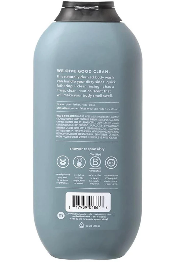 Method Men Sea + Surf Vücut Şampuanı 532ML - Resim 2
