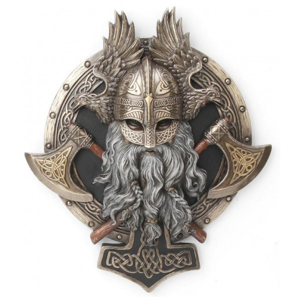 WISE Veronese Serisi-Wise Mitoloji & Tarih-VIKING IKIZ BALTA VALHALLA DUVAR-23*5*27 CM. ürün görseli 1