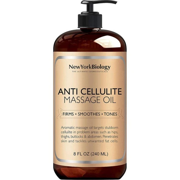 New York Biology Anti Cellulite Masaj Yağı 240ML ürün görseli 1