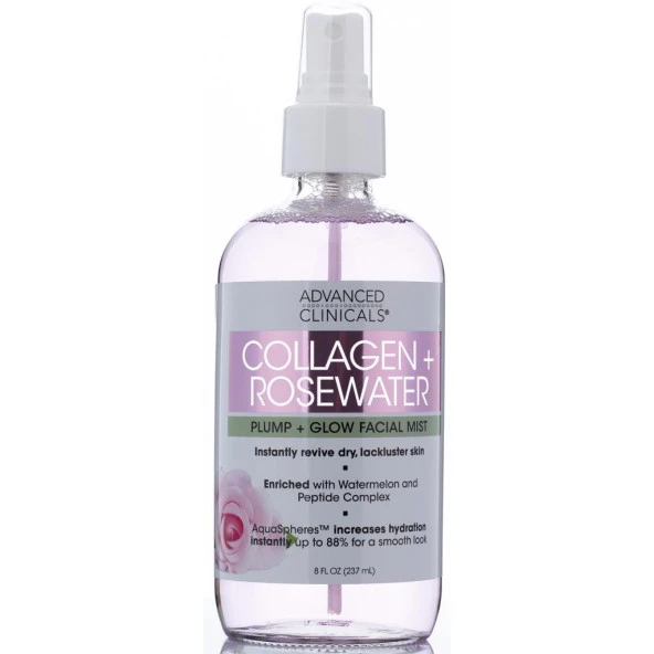 Advanced Clinicals Collagen Rosewater Yüz Spreyi 237ML ürün görseli 1