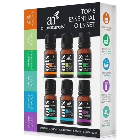 ArtNaturals Esansiyel Yağ 6lı Set ürün görseli 1