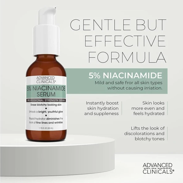Advanced Clinicals 5% Niacinamide Serum 52ML - Resim 5