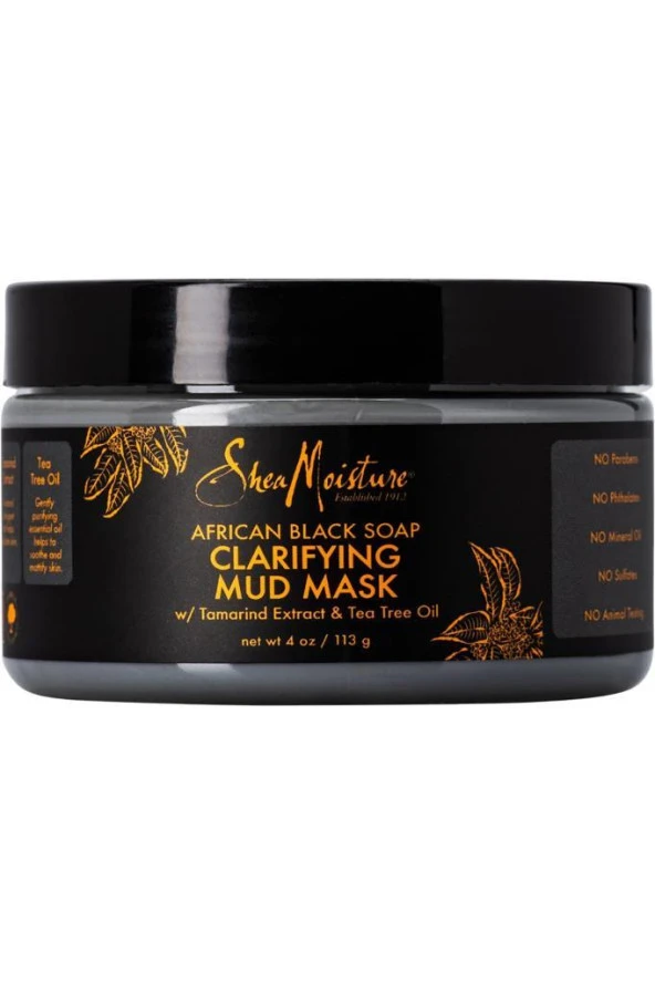 Shea Moisture Afrika Siyah Sabunu Çamur Maskesi 113GR ürün görseli 1