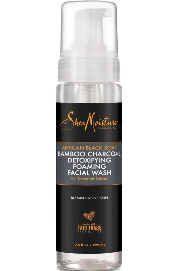 Shea Moisture Afrika Siyah Sabunu ve Bambu Kömürü Detoks Yüz Yıkama Köpüğü 222ML ürün görseli 1
