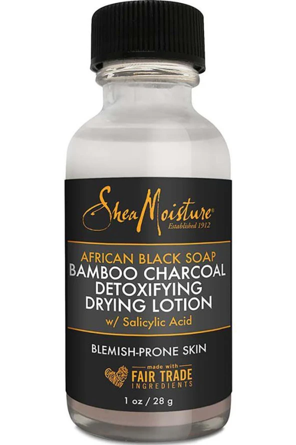 Shea Moisture Afrika Siyah Sabunu ve Bambu Kömürü Detoks Akne Kurutucu Losyon 28GR ürün görseli 1
