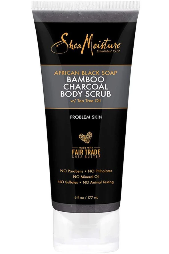 Shea Moisture Afrika Siyah Sabunu ve Bambu Kömürü Vücut Peelingi 170GR ürün görseli 1
