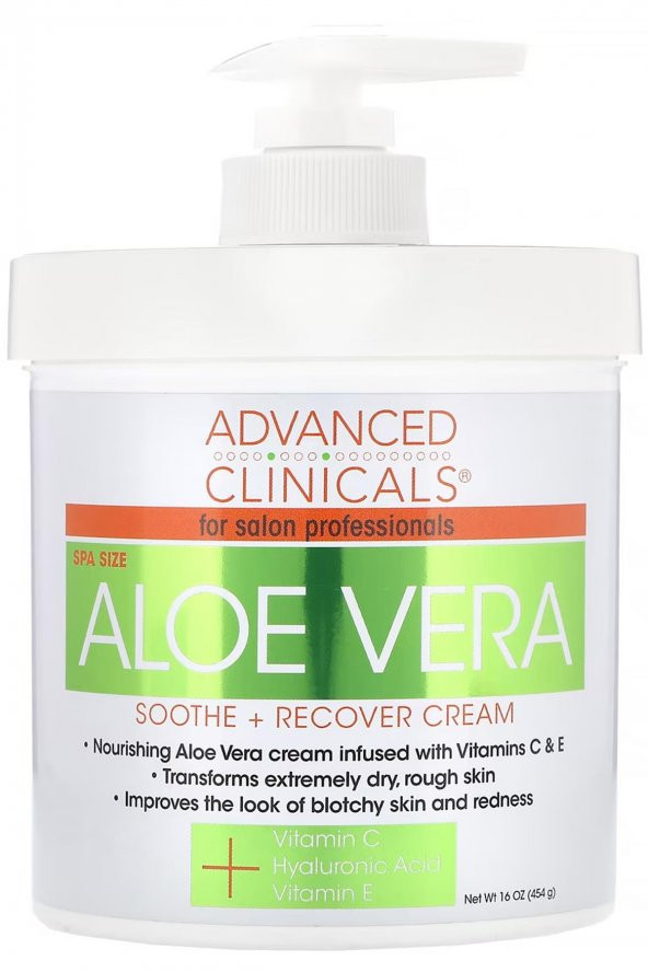 Advanced Clinicals Aloe Vera Yüz ve Vücut Kremi 454GR ürün görseli 1