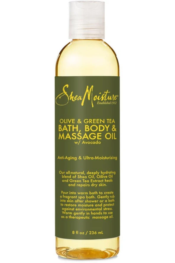 Shea Moisture Zeytin ve Yeşil Çaylı Banyo, Vücut ve Masaj Yağı 236ML ürün görseli 1