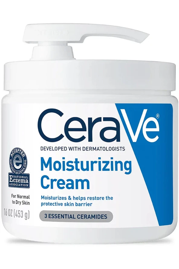 CeraVe Yüz ve Vücut İçin Nemlendirici Krem Pompalı 453GR ürün görseli 1