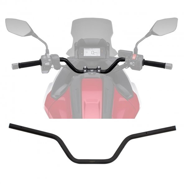 GP Kompozit Honda NC 700 / NC 750 Uyumlu Universal 22mm Gidon Siyah ürün görseli 1